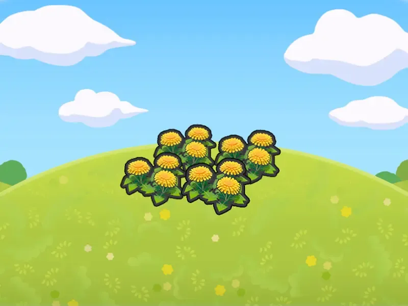 Tapis de fleurs jaunes