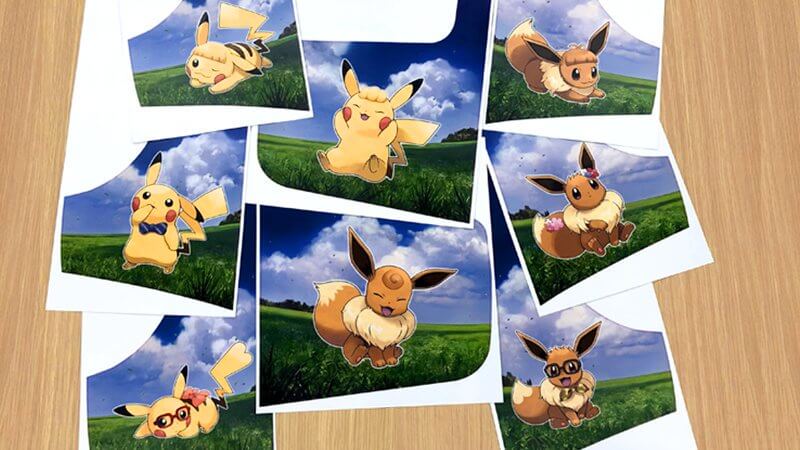 Nuevas imagenes de Pikachu y Eevee en sus diferentes personalizaciones para Pokémon Let’s Go!