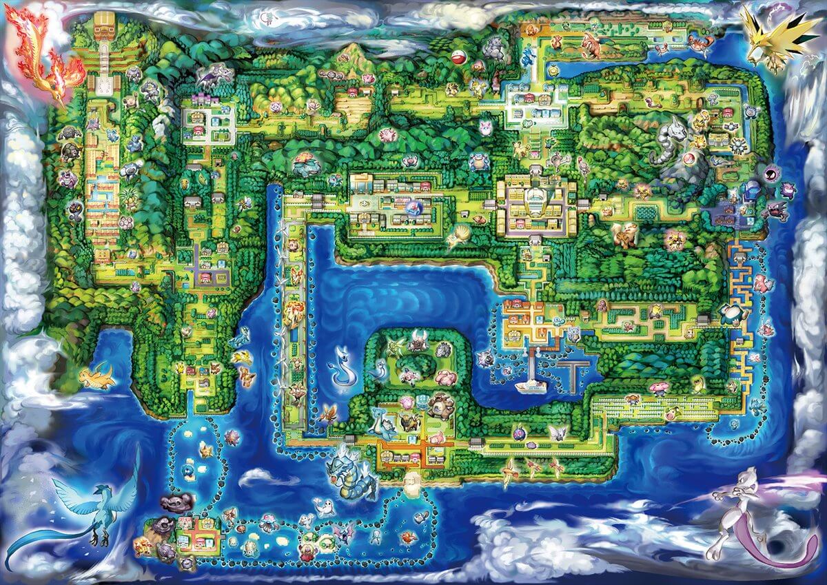 Mapa Kanto Pokemon Lets Go