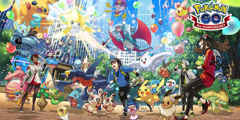 Pokémon GO festeja su tercer aniversario con nuevos eventos