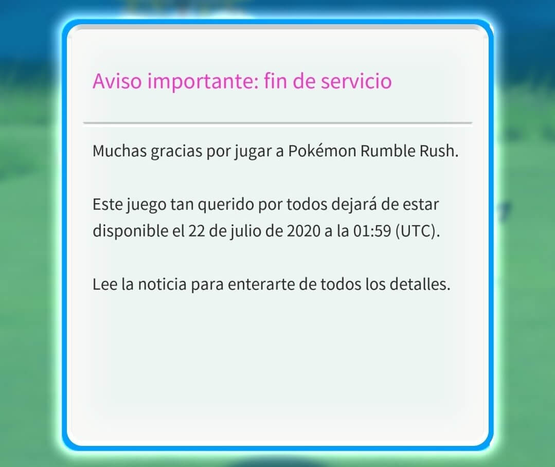 Pokémon Rumble Rush Cierra