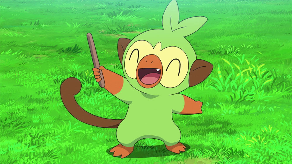 Anime Pokémon Viajes Grookey Cap 59