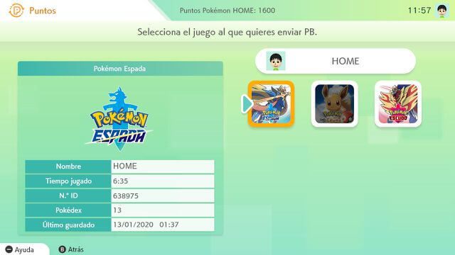 Puntos Pokemon Home