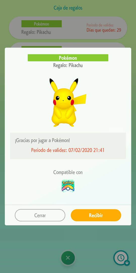 Regalo Misterioso Pokemon Home