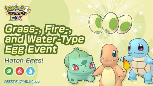 Nuevo Evento Huevo de Tipo Planta, Fuego y Agua llega a Pokémon Masters EX