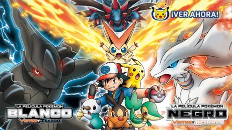 Mira la película Pokémon Negro / Blanco: Victini y Reshiram / Zekrom en TV Pokémon