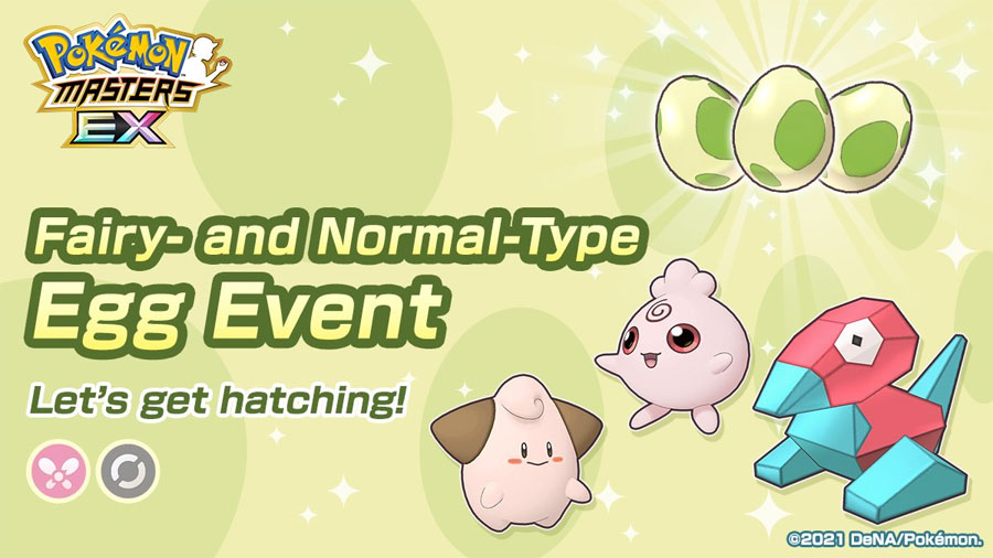 Nuevo Evento Huevo de Tipo Hada y Normal en Pokémon Masters