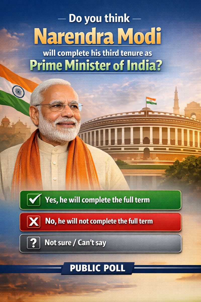 Do you think Narendra Modi will complete his third tenure as Prime Minister of India?