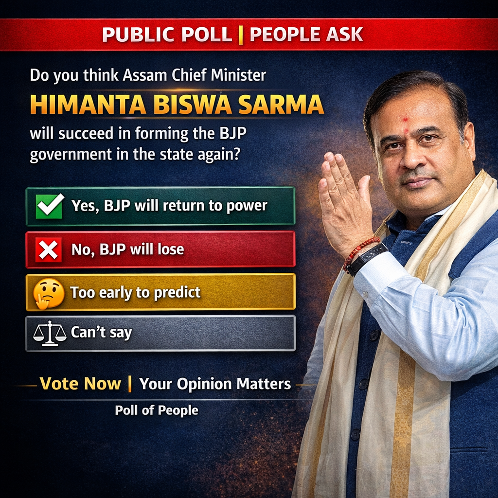 Do you think Assam Chief Minister Himanta Biswa Sarma will succeed in forming the BJP government in the state again?