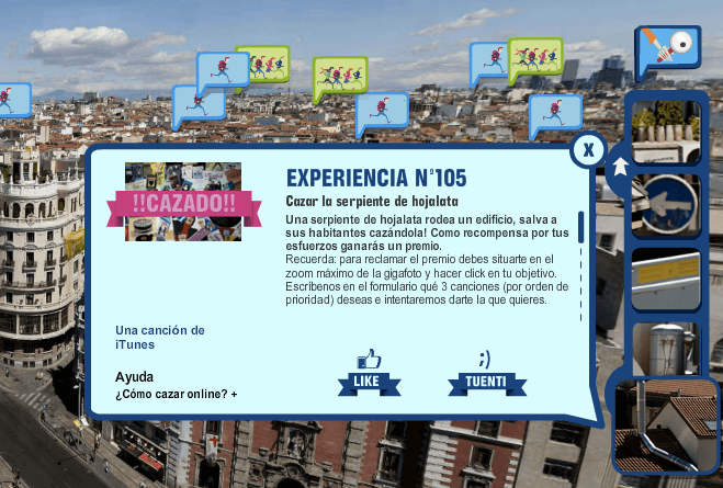 Cazadores de experiencias online challenge
