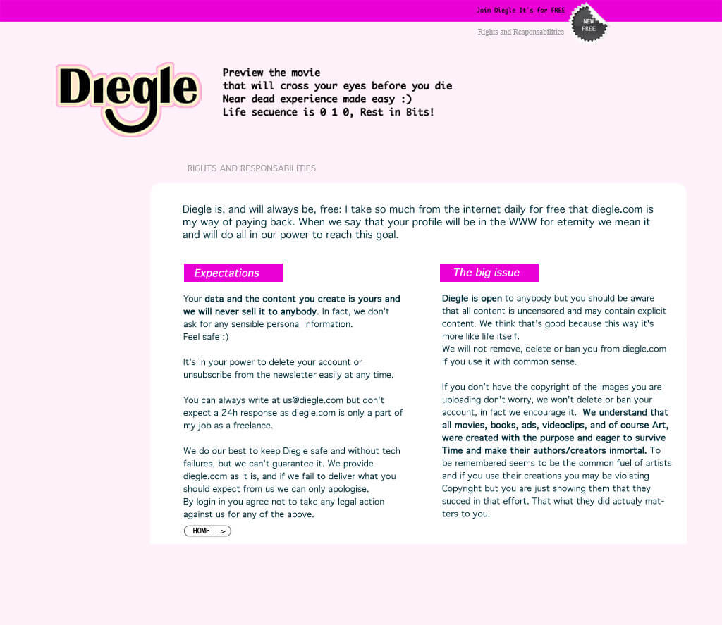Diegle interface