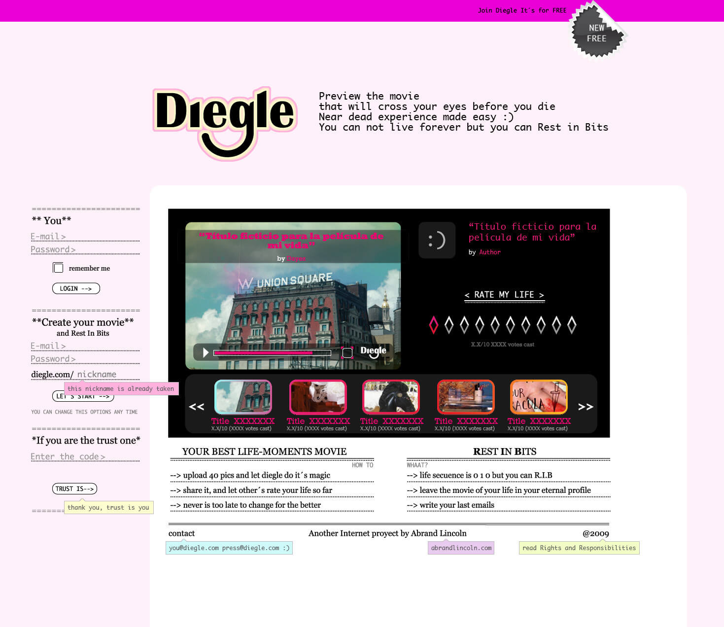 Diegle interface
