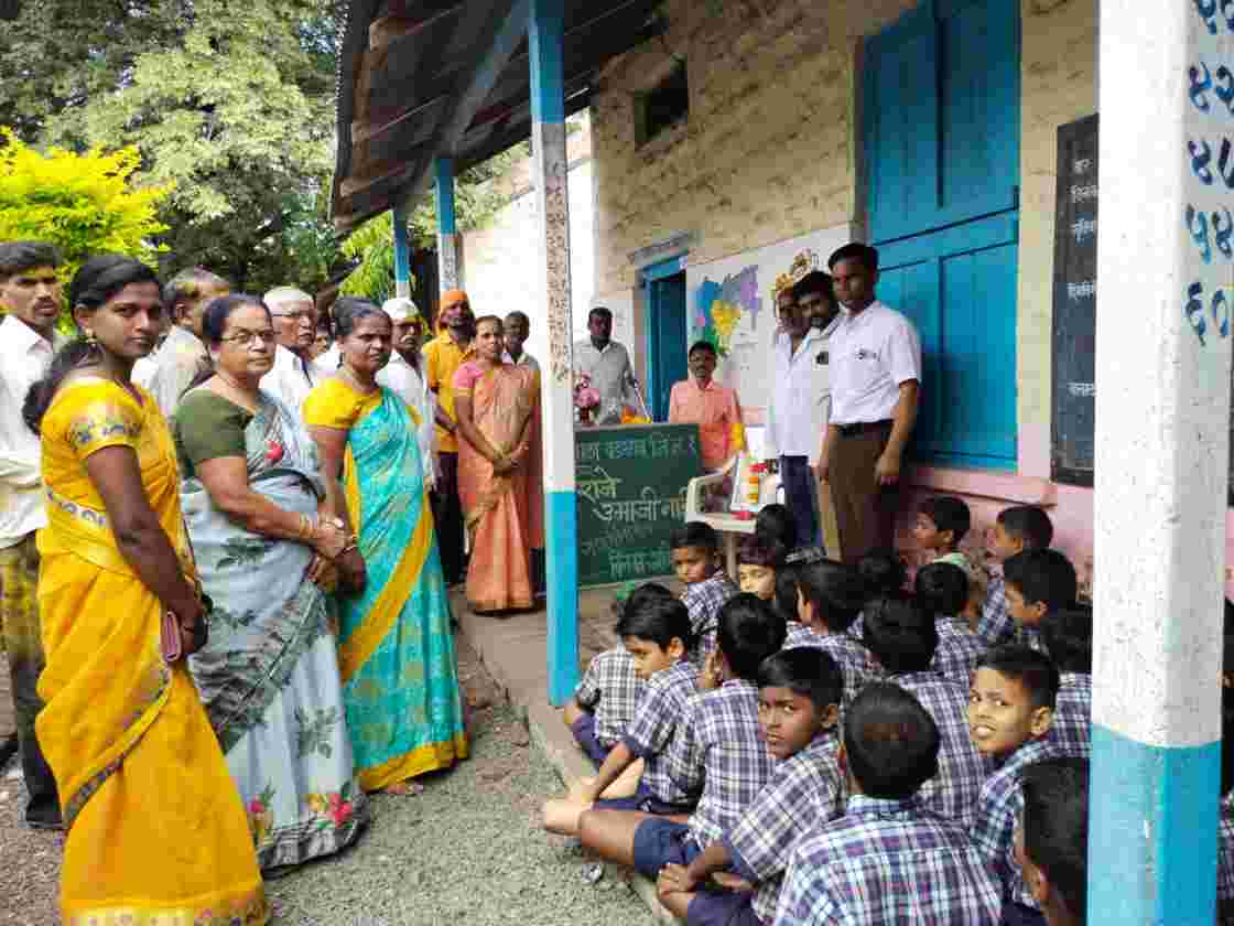 वडगाव निंबाळकर येथील जिल्हा परिषद प्राथमिक मुलांची शाळा नंबर १ या ठिकाणी आद्य क्रांतिवीर राजे उमाजी नाईक यांची जयंती अतिशय उत्साहात  साजरी