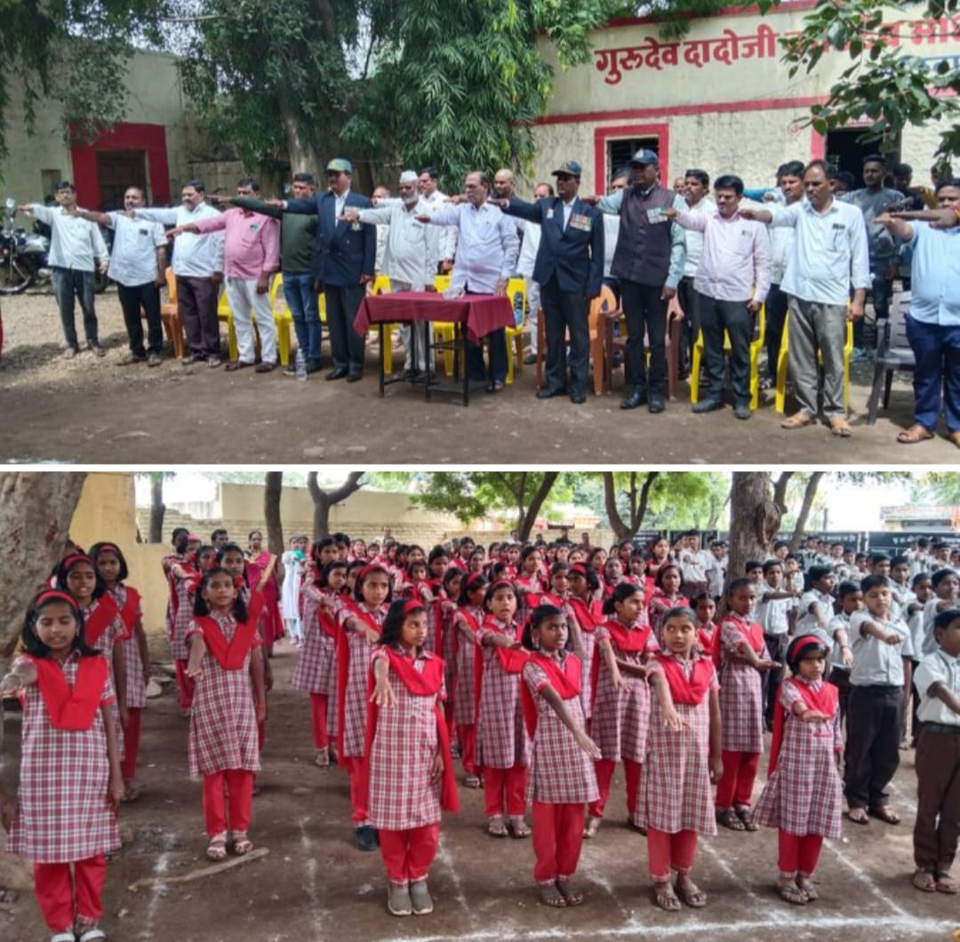 मलठण येथील गुरूदेव दादोजी कोंडदेव विद्यालयात ०९ ऑगस्ट क्रांतीदिन उत्साहात साजरा, सुभेदार बांपुराव येवले यांच्या हस्ते क्रांतीकारांना पुष्पांजली अर्पण