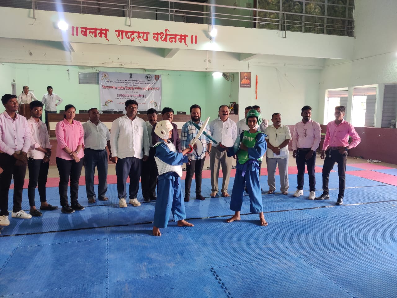 छत्रपती शिवाजी महाविद्यालयात जिल्हास्तरीय सिकई मार्शल आर्ट स्पर्धा.