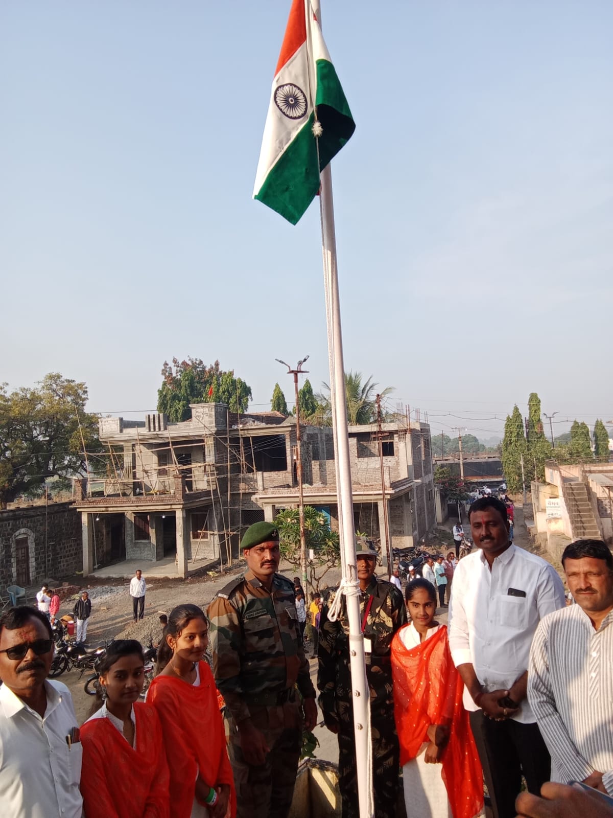 मढेवडगावमध्ये भारतीय प्रजासत्ताक दिन उत्साहात साजरा

