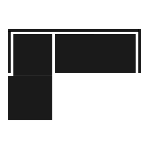 3 Seater Left Arm Chaise BenchSeat