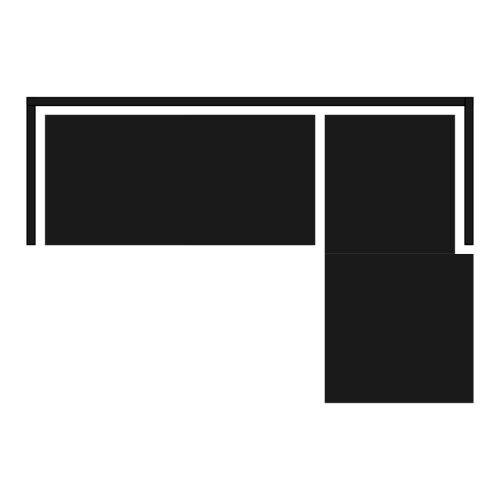 3 Seater Right Arm Chaise BenchSeat