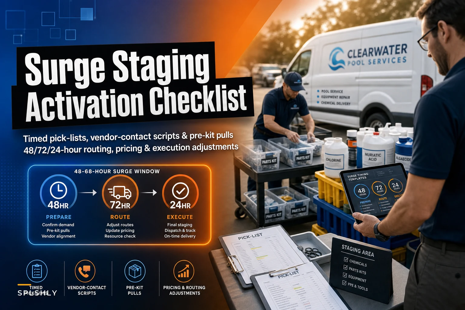 48/72-Hour Surge Staging Checklist for Chemical and Parts Activation