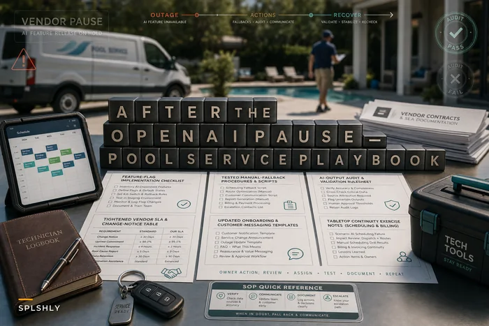 After the OpenAI Pause: Operational Steps Pool‑Service Owners Must Take Now to Mitigate AI Vendor Risk