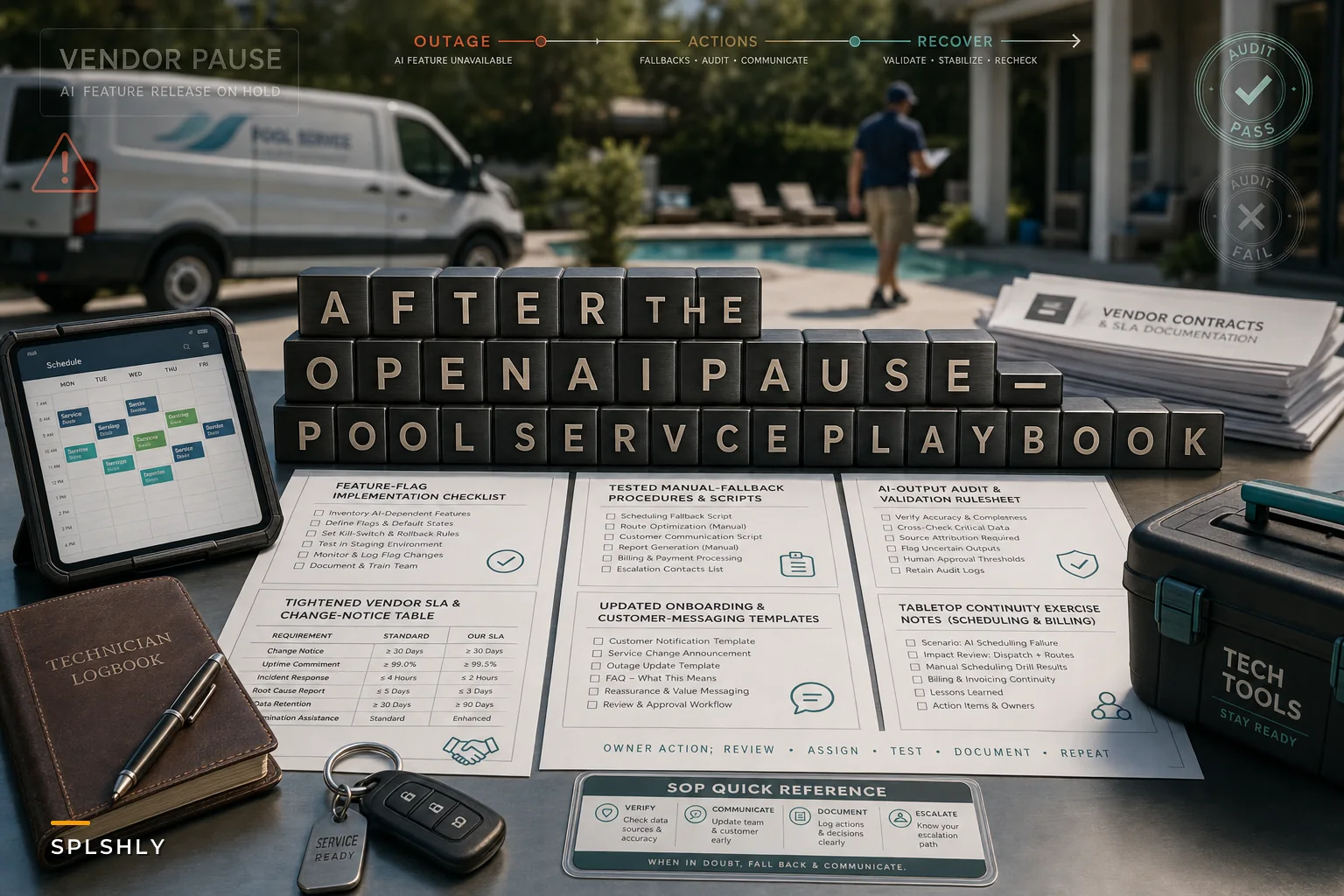 After the OpenAI Pause: Operational Steps Pool‑Service Owners Must Take Now to Mitigate AI Vendor Risk