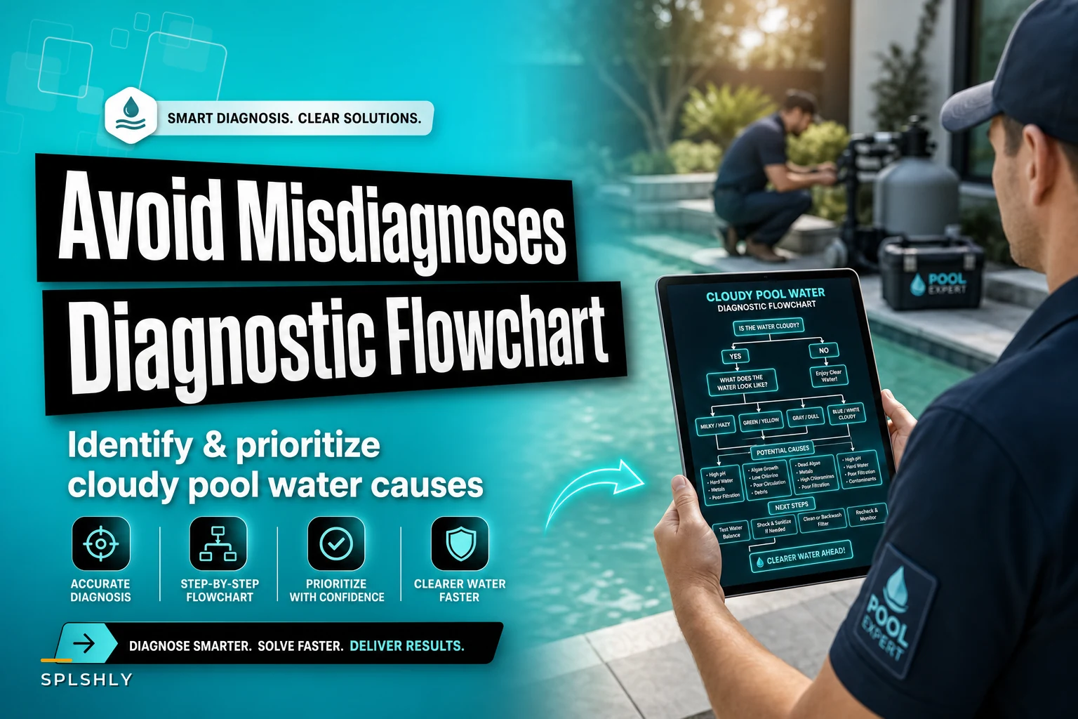 Avoid misdiagnoses: a diagnostic flowchart to identify and prioritize cloudy pool water causes