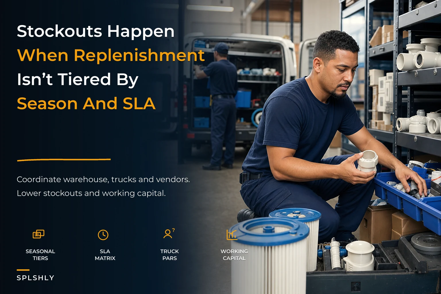Coordinate warehouse, trucks and vendors: an integrated inventory strategy to cut stockouts and WIP