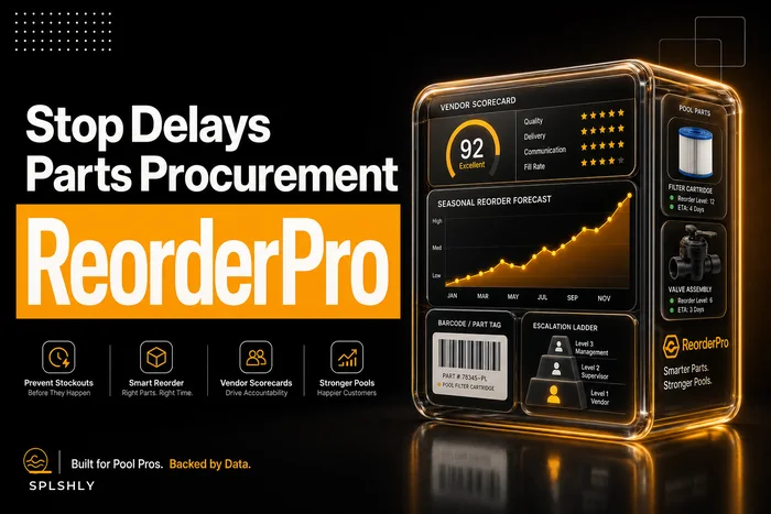 Don't lose jobs to parts delays: a procurement playbook for pool parts, SLAs and reorder triggers