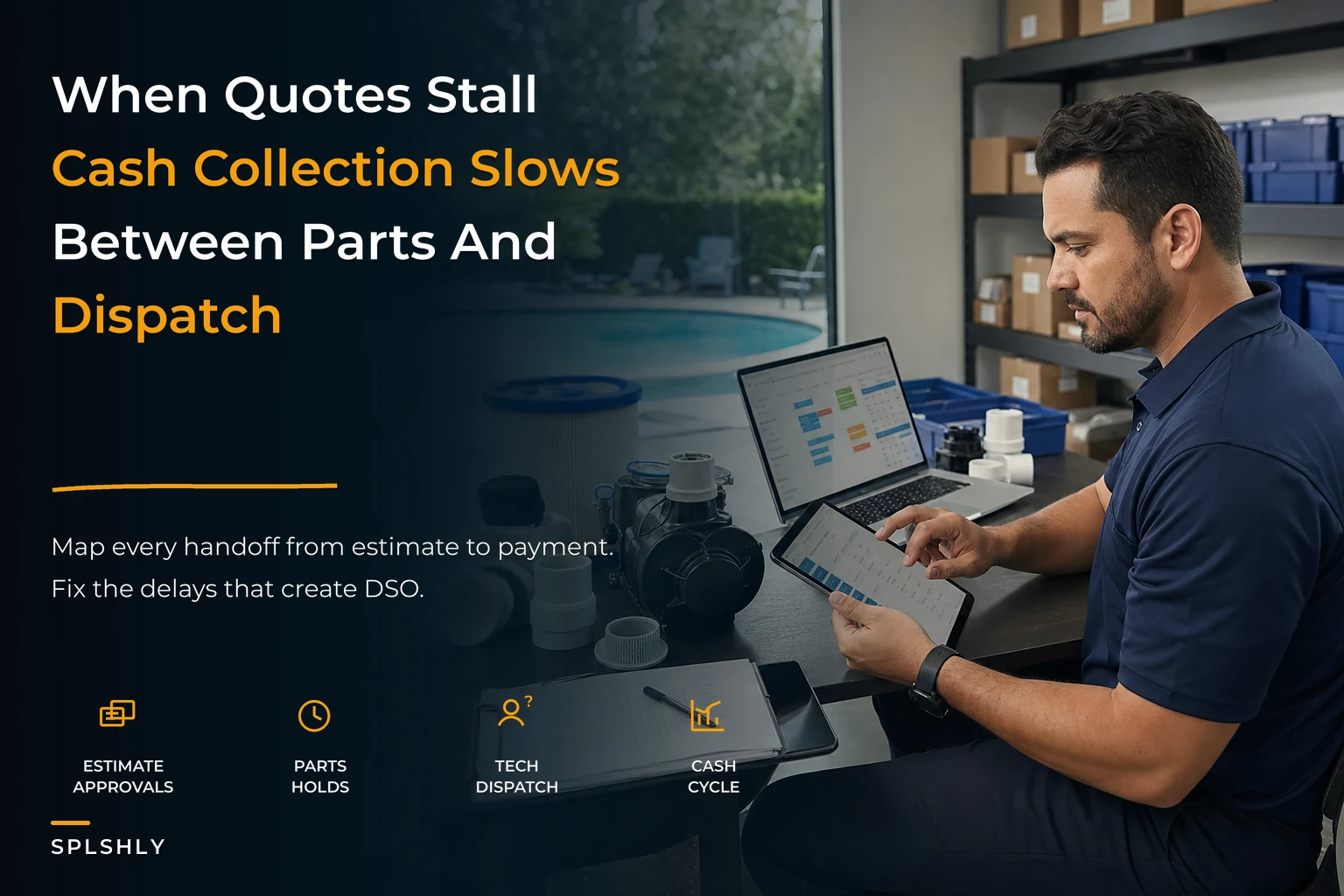 Pool Service Quote-to-Cash Playbook: Map Estimates, Parts-Holds, Dispatch and Collections