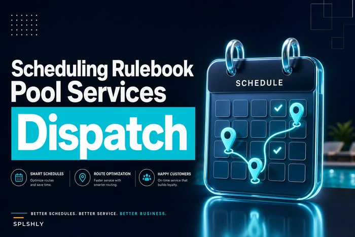 Scheduling rulebook for pool services: balance recurring, seasonal and emergency visits without overbooking