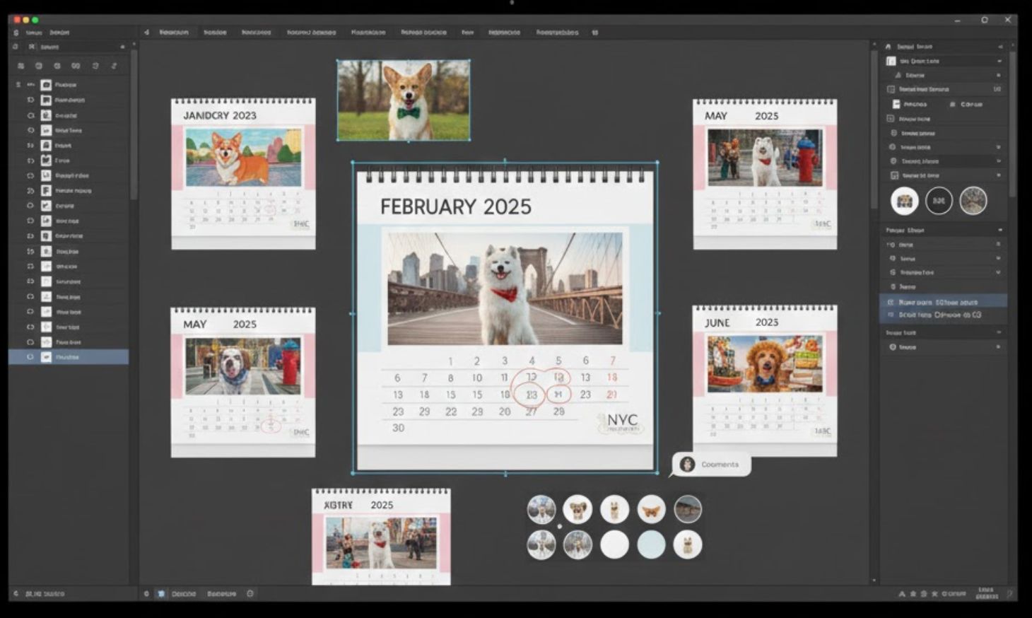 Calendar refinement mockups