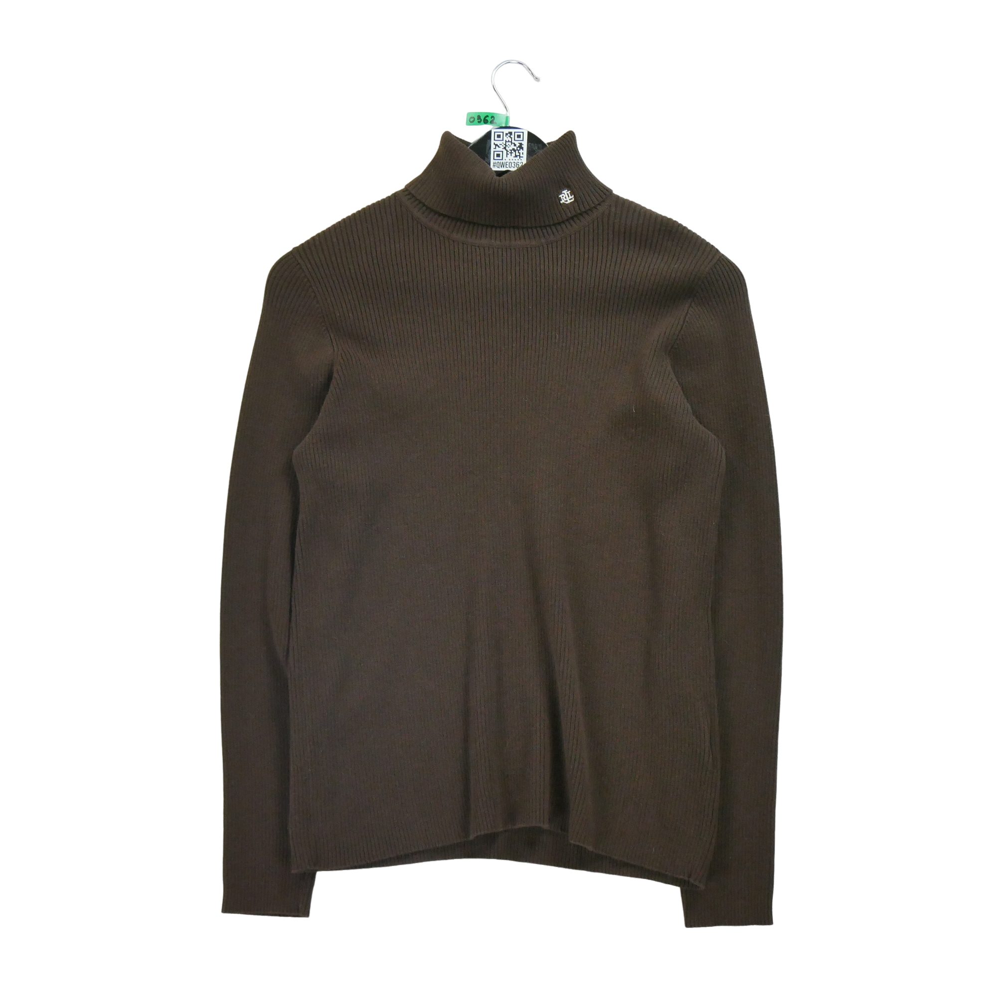 Pull Femme  col roulé Marron 1