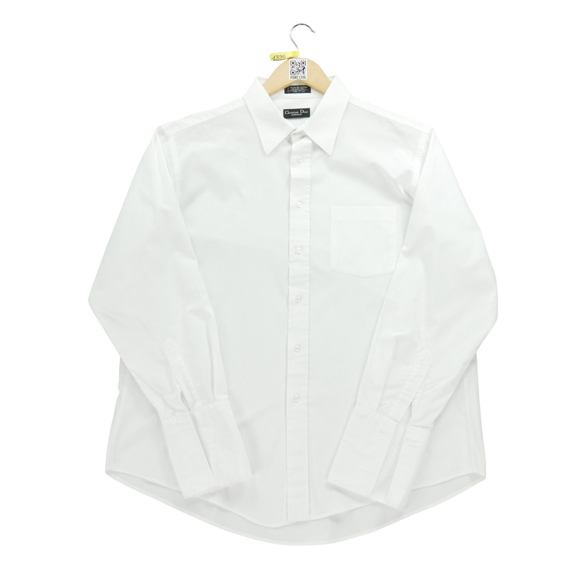 Chemise classiques Homme uni Blanc 2