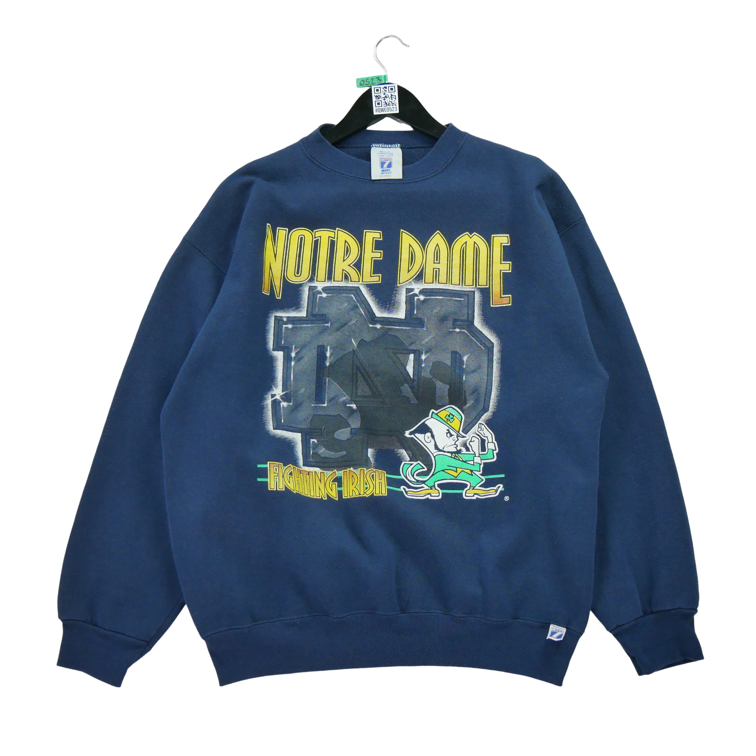 Sweat Homme NCAA Notre Dame 90s - Très bon état
