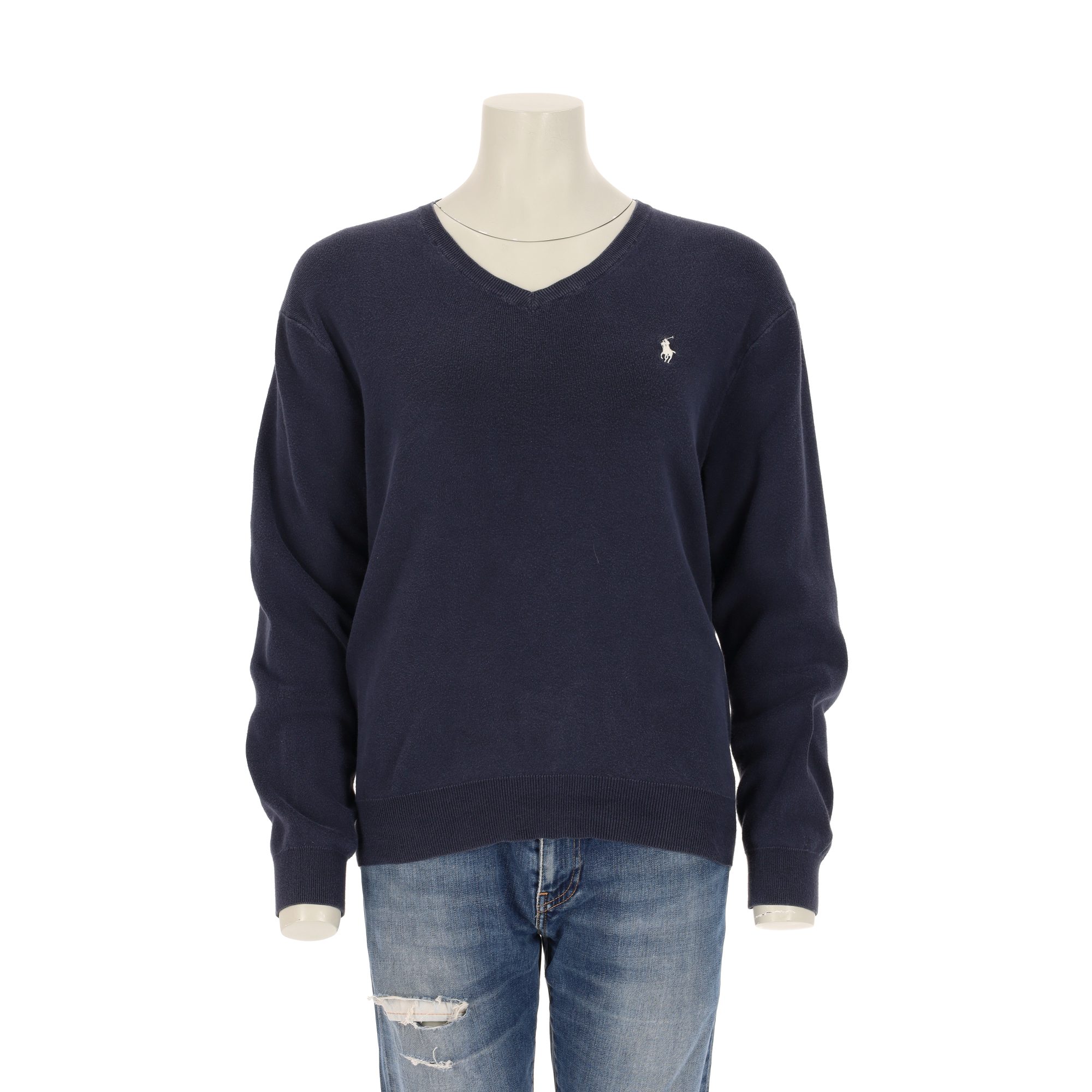 Pull Femme  Col V Marine 1