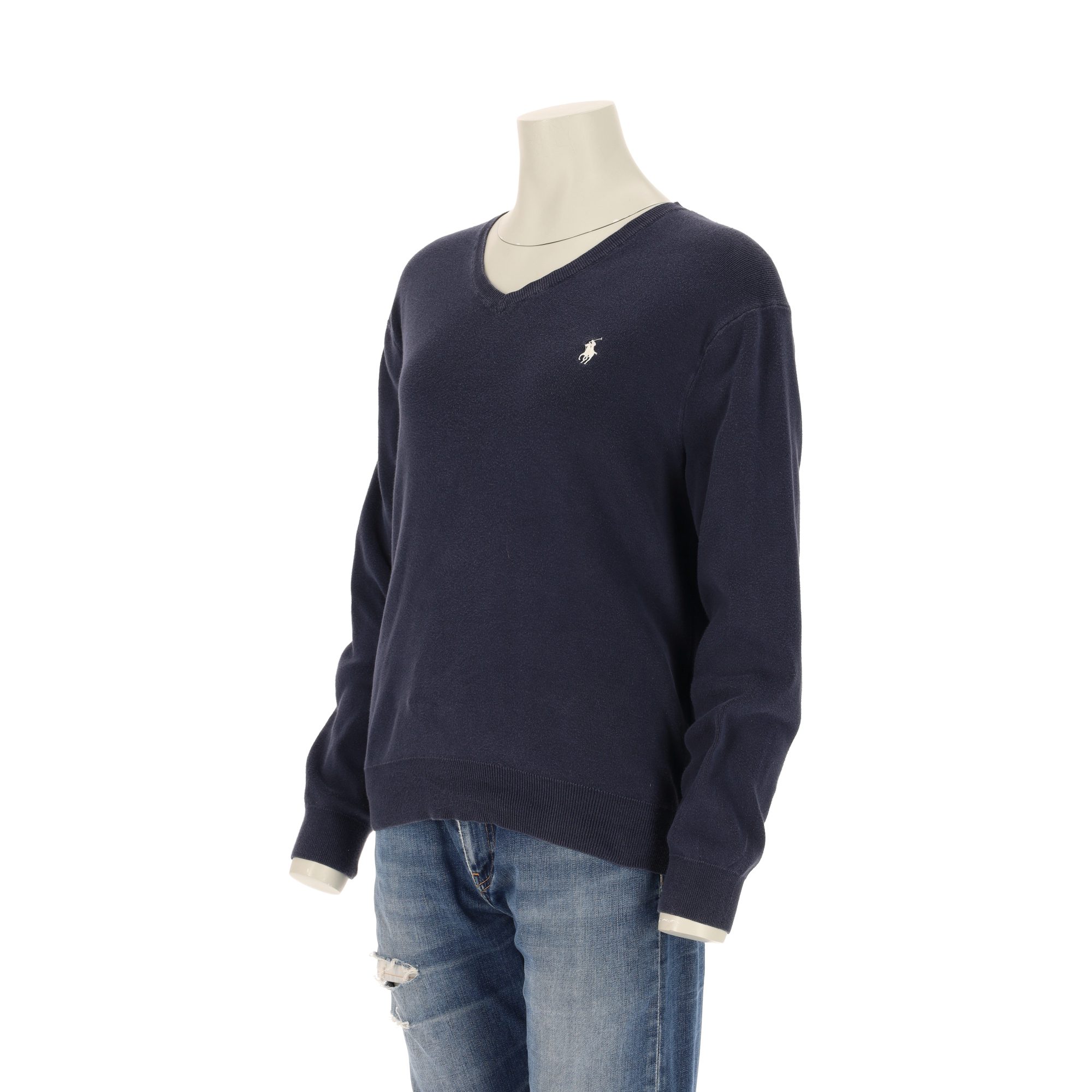 Pull Femme  Col V Marine 4