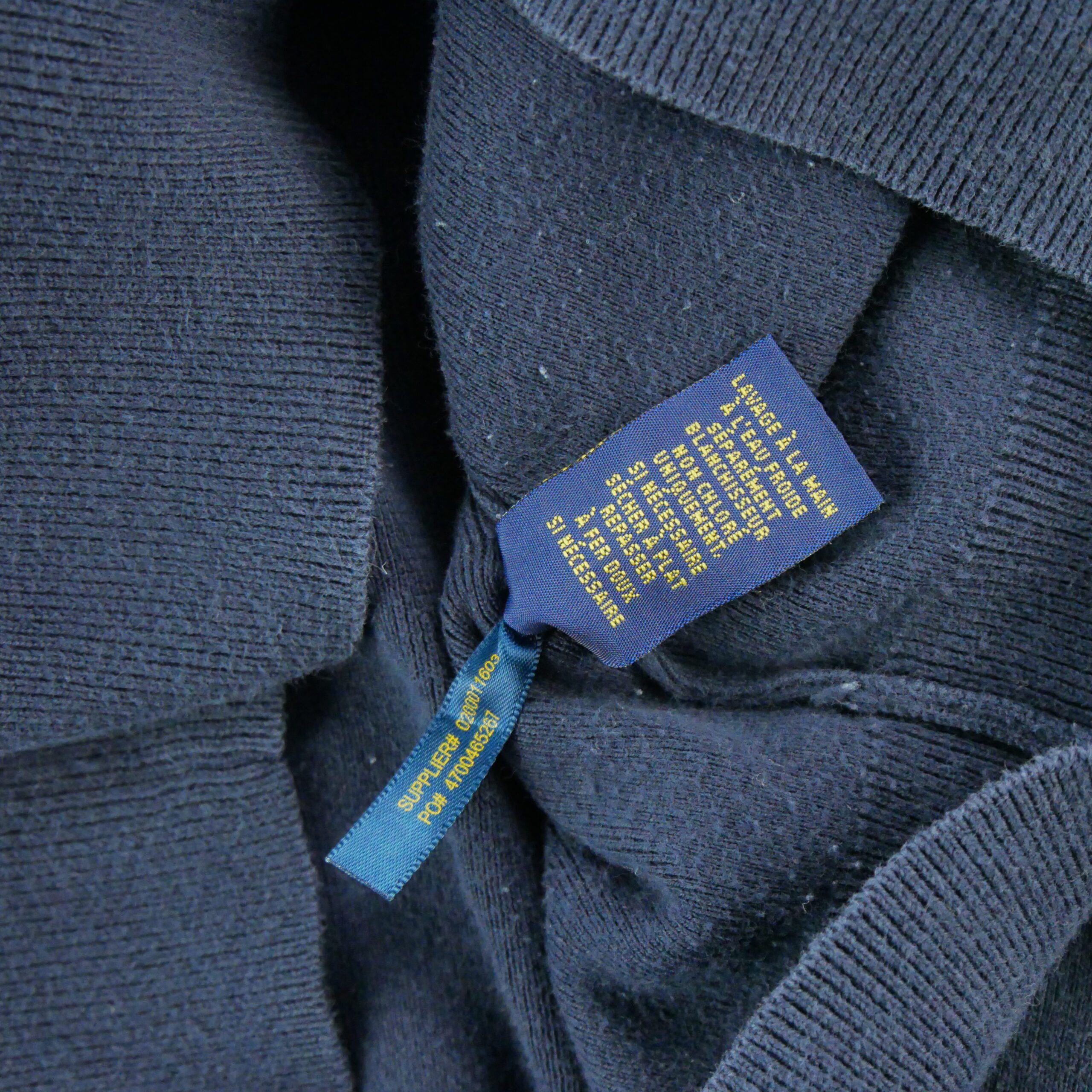 Pull Femme  Col V Marine 9
