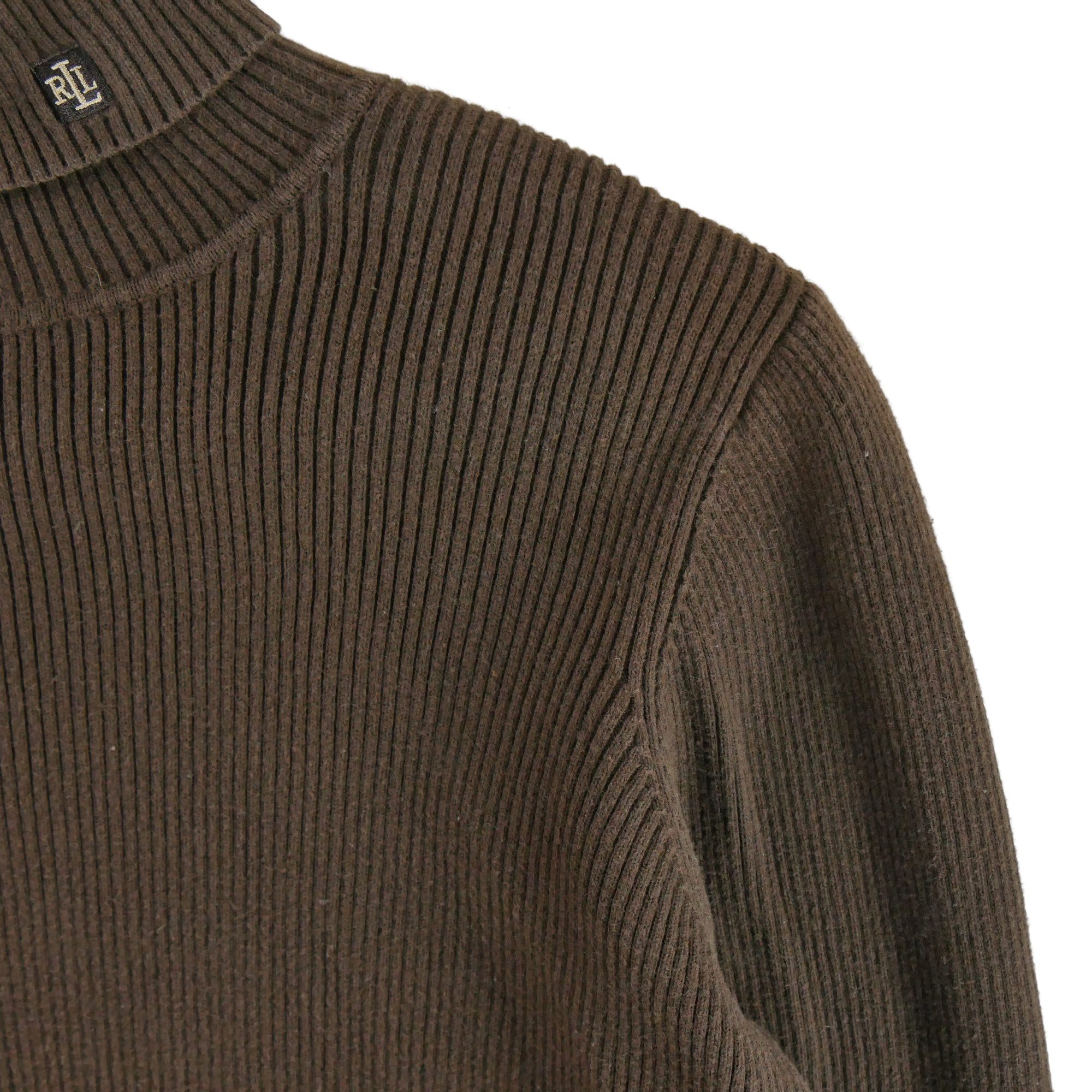 Pull Femme  col roulé Marron 3