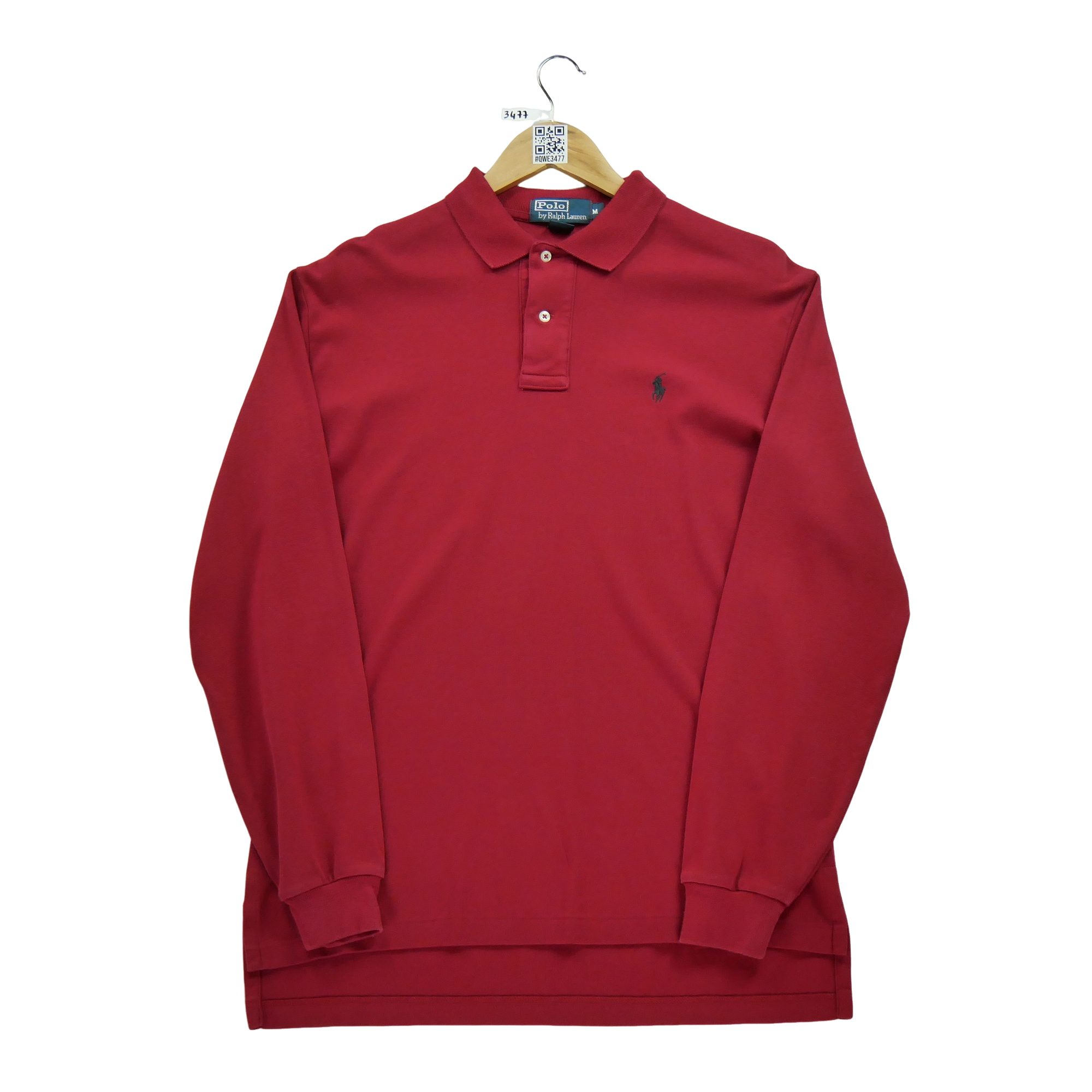 Polo manches longues Homme  Rouge 2