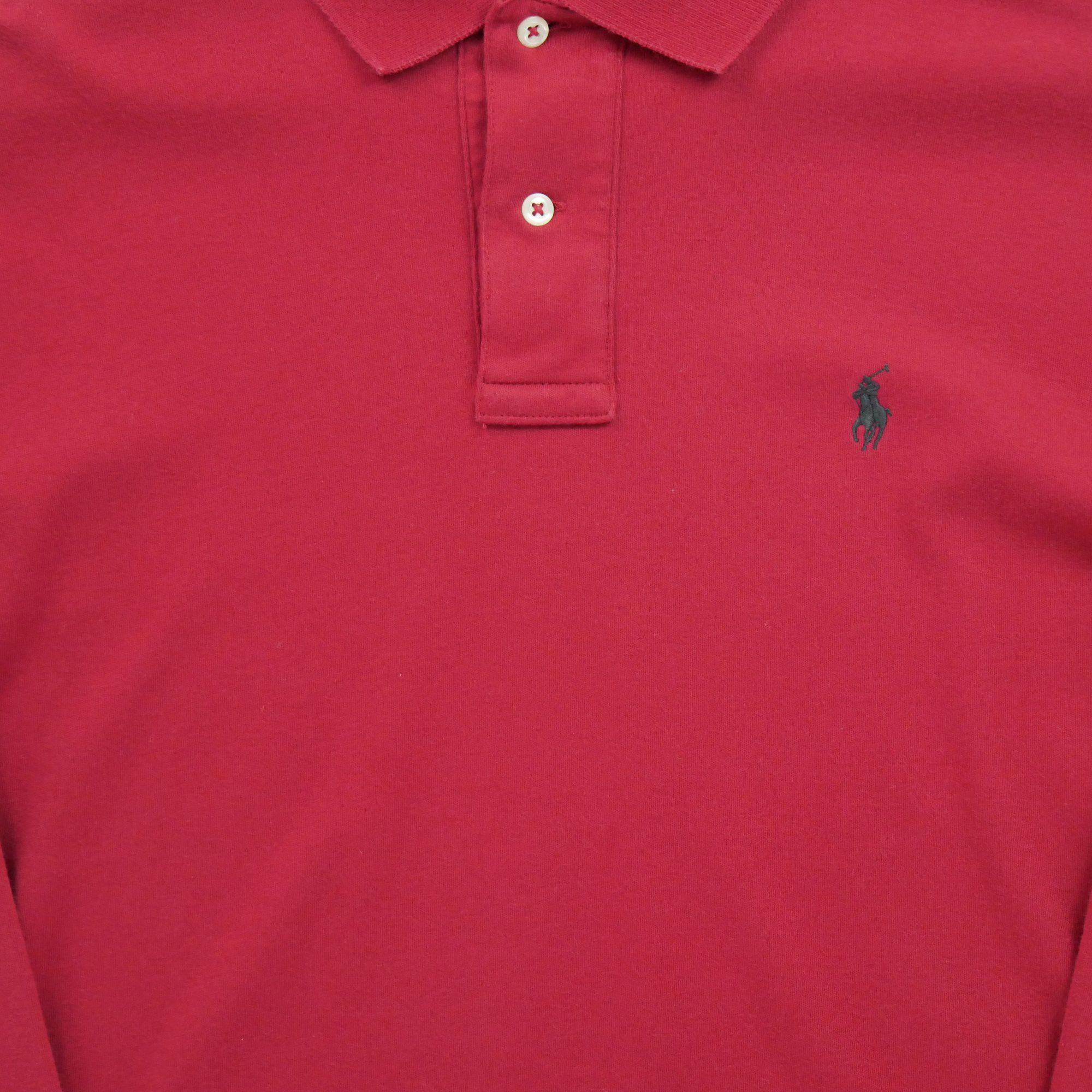 Polo manches longues Homme  Rouge 4
