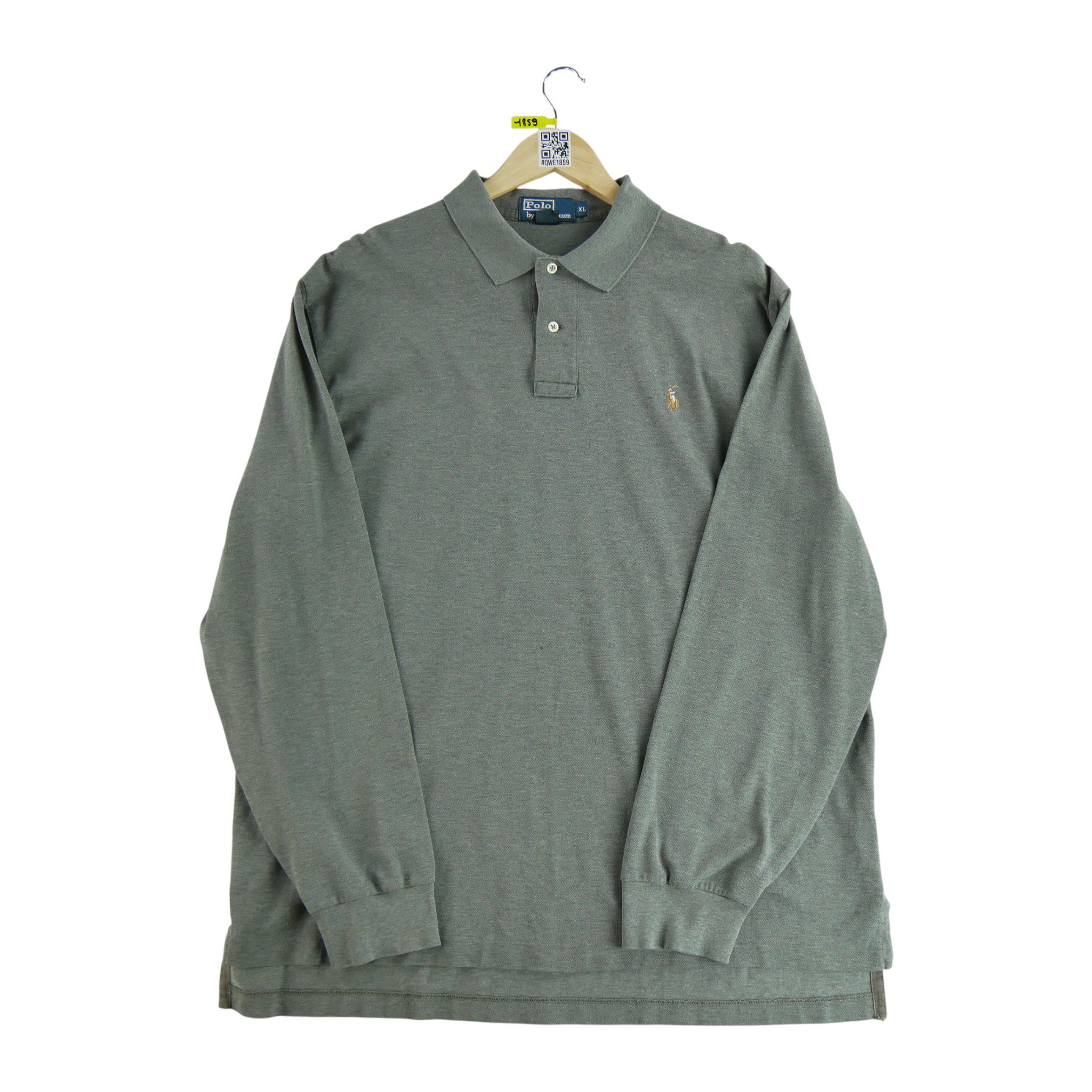 Polo manches longues Homme  Gris 1