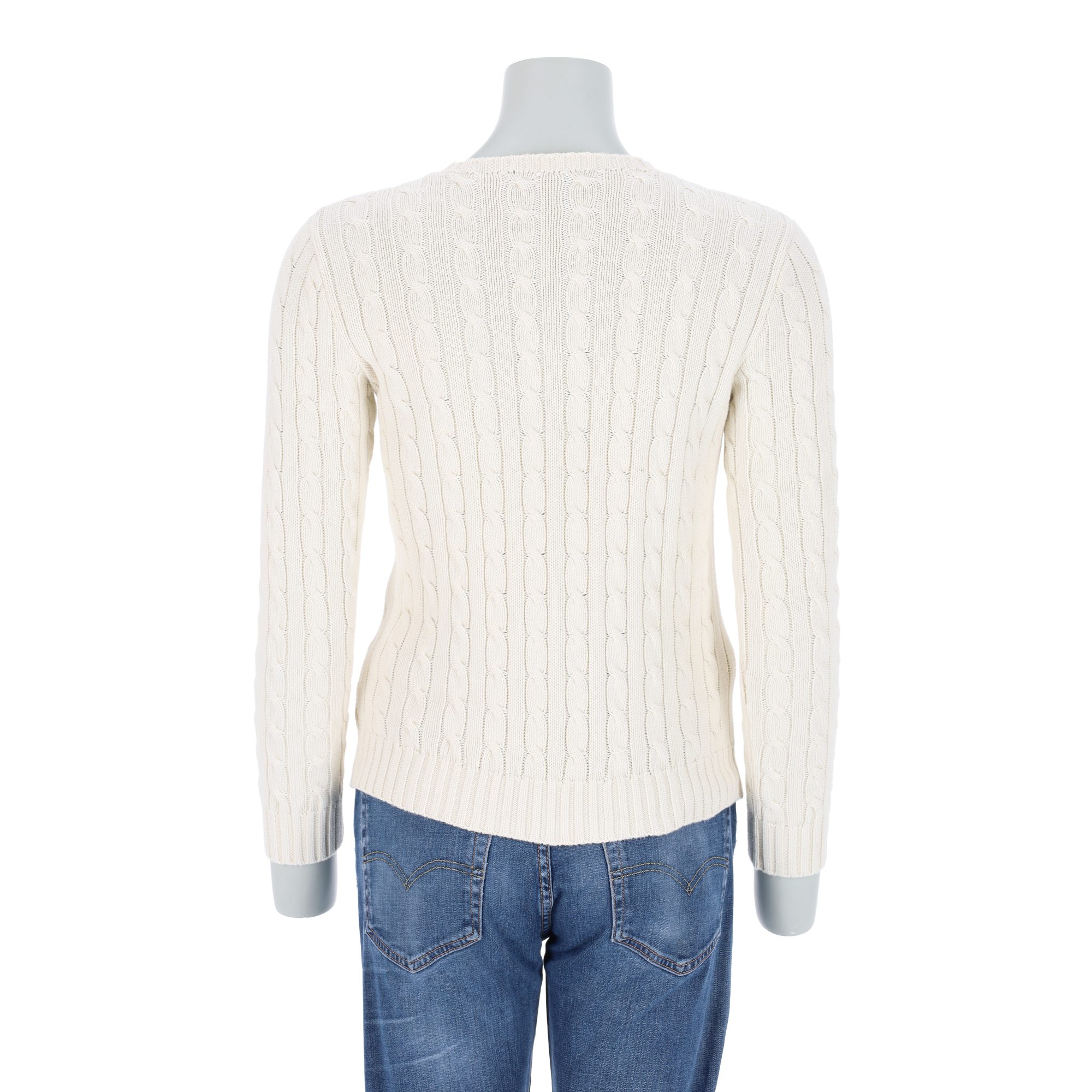 Pull Femme  Cable Knit Torsadée Beige 2