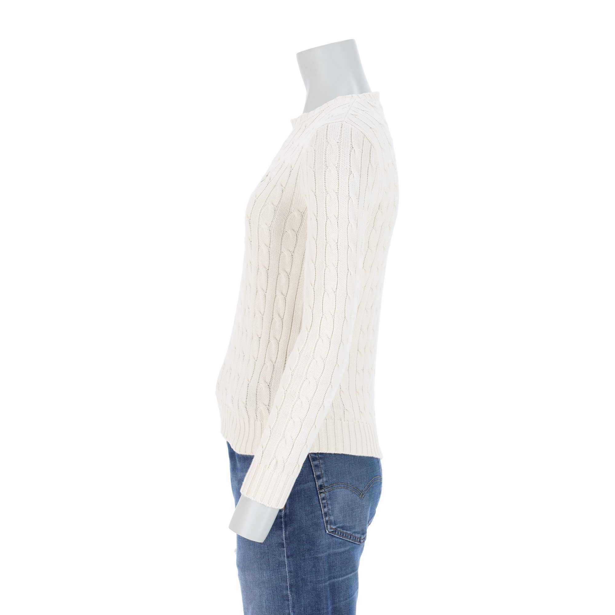 Pull Femme  Cable Knit Torsadée Beige 3