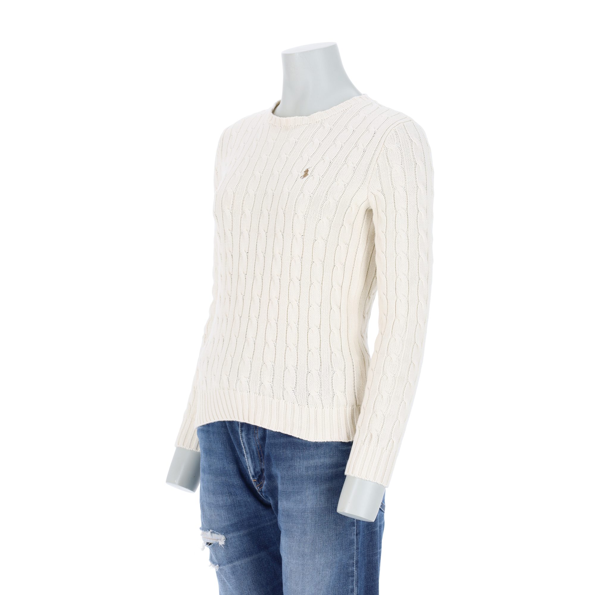Pull Femme  Cable Knit Torsadée Beige 4