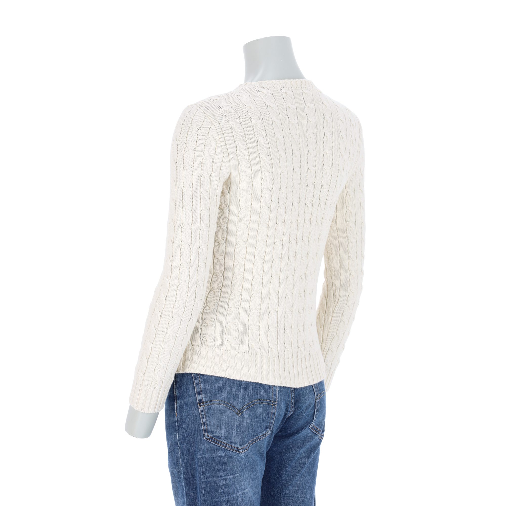 Pull Femme  Cable Knit Torsadée Beige 5
