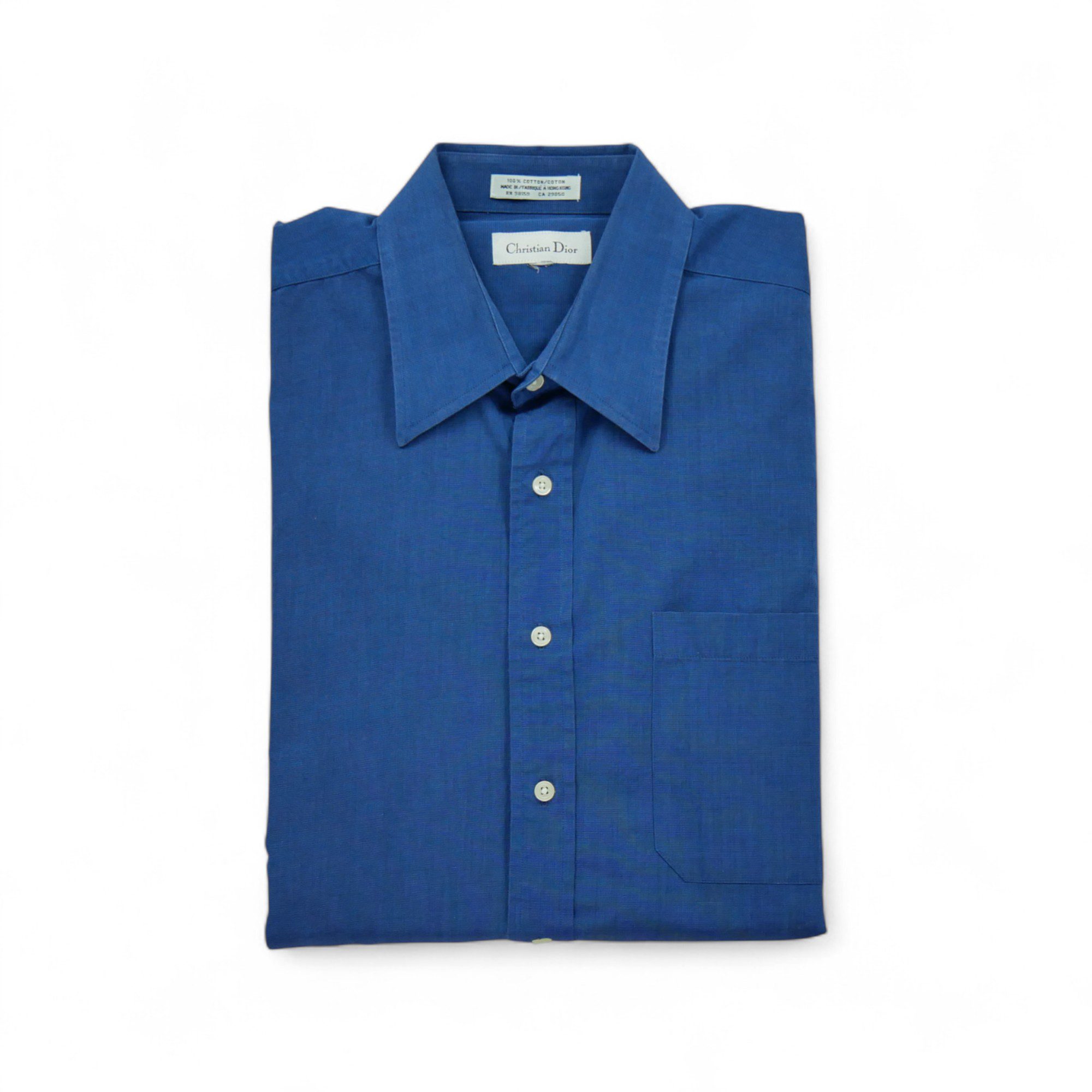 Chemise classiques Homme uni Bleu 1