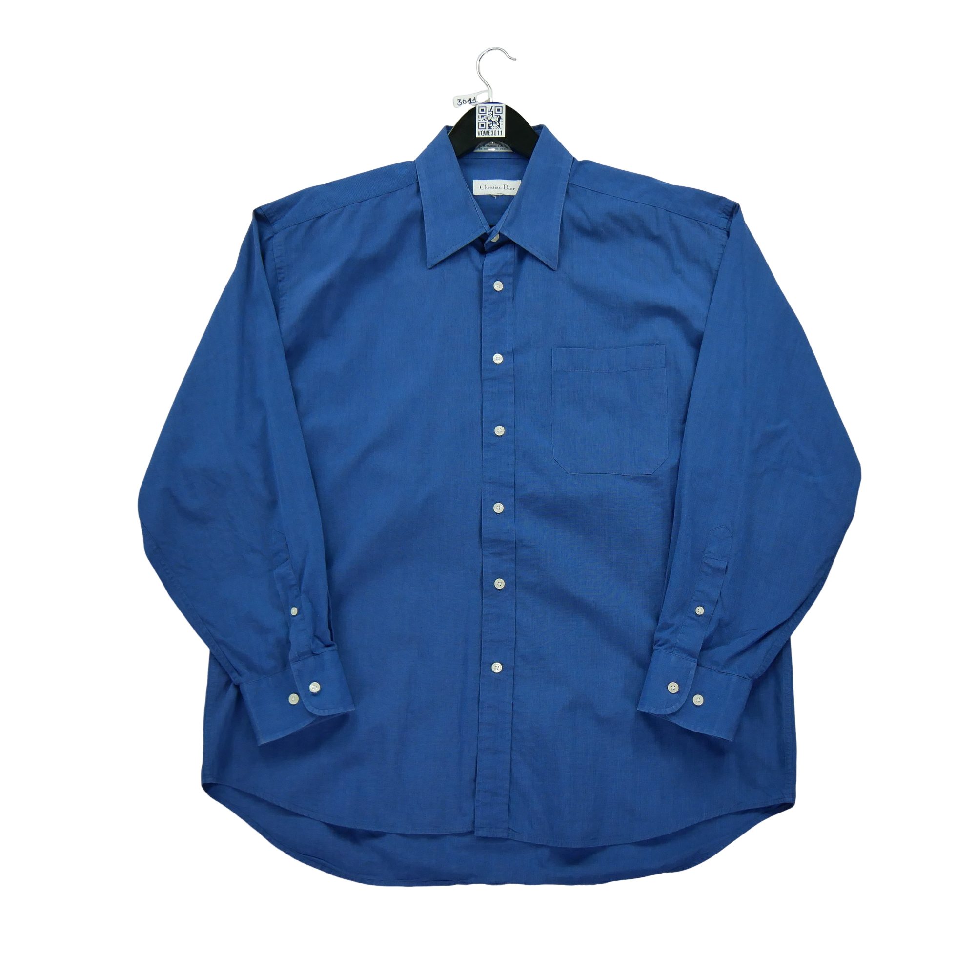 Chemise classiques Homme uni Bleu 2