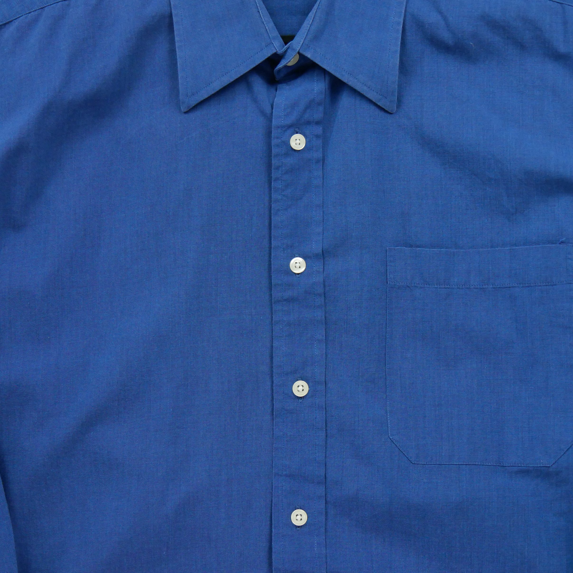 Chemise classiques Homme uni Bleu 4