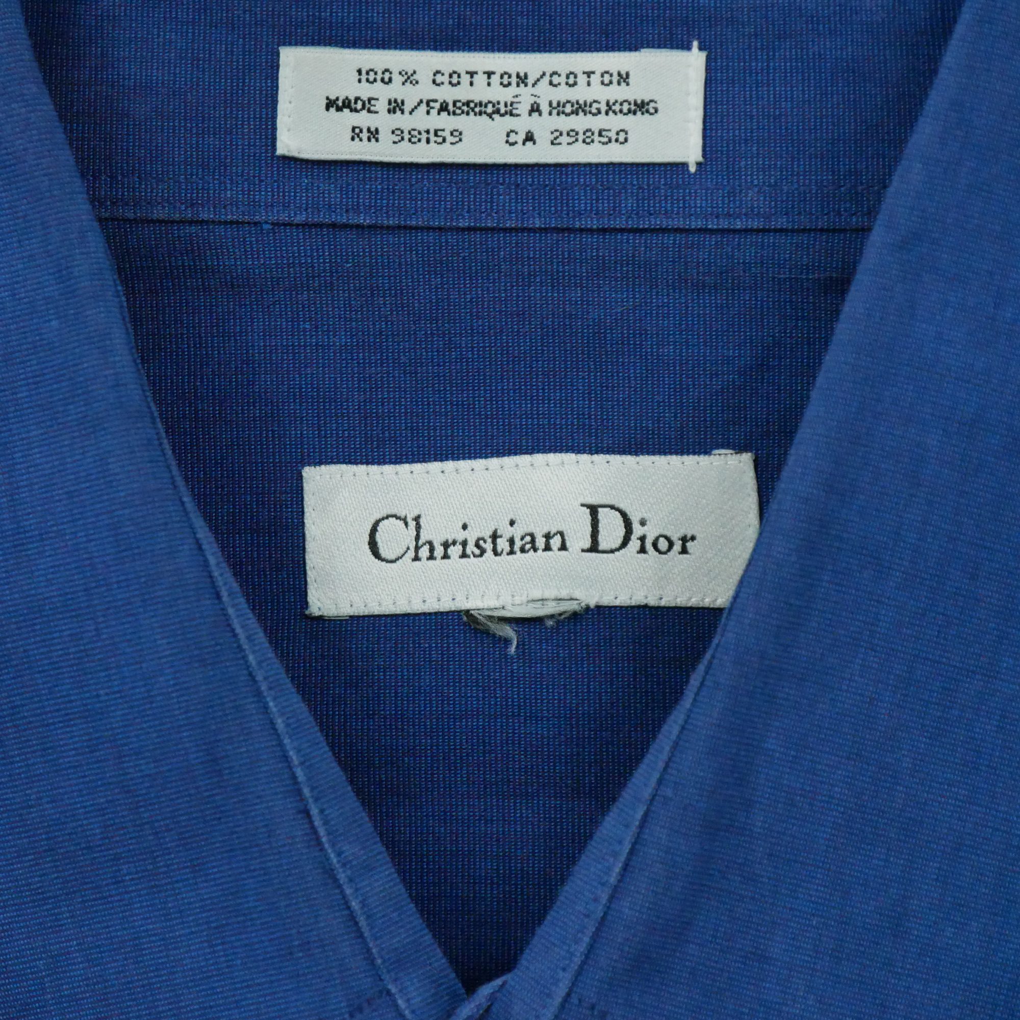 Chemise classiques Homme uni Bleu 5