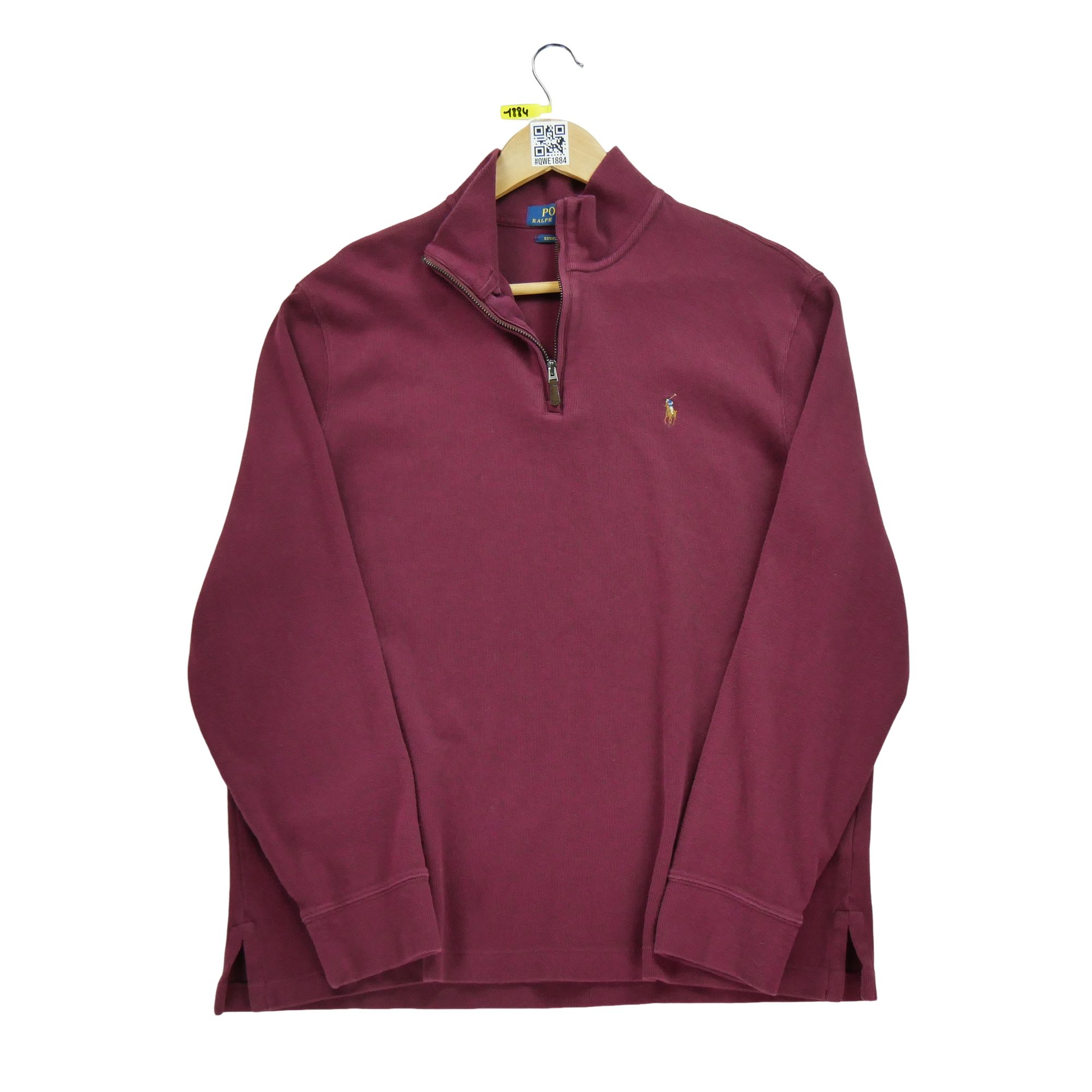 Pull Homme  demi-zippé Bordeaux 1